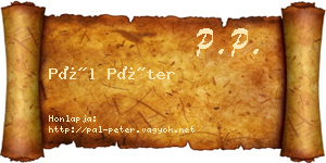 Pál Péter névjegykártya