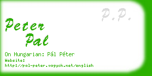 peter pal business card